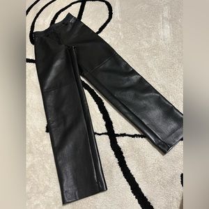 Black Vegan Leather Pants